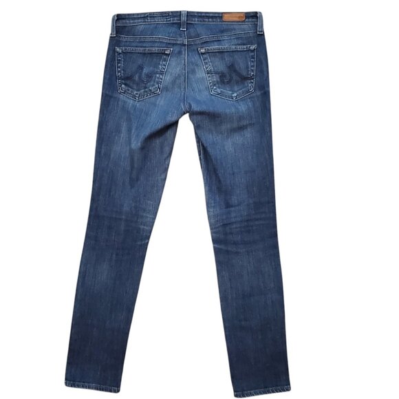AG The Stilt 26R (Meas 29x30 7" Low Rise) Dark  Stretch Cigarette Leg Jeans A19 - Picture 2 of 11